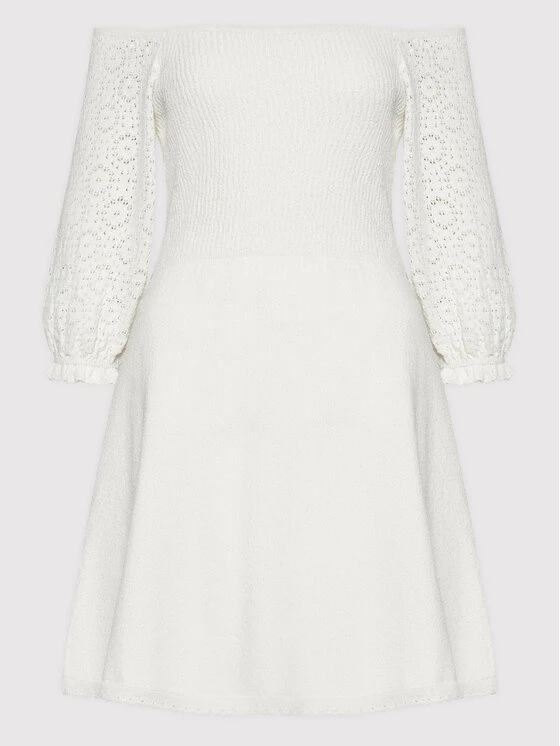 ONLY Γυναίκες Πλεκτά Φορέματα Φόρεμα υφασμάτινο Priscilla 15255613 Λευκό Regular Fit 7 ONLY Γυναίκες Πλεκτά Φορέματα Φόρεμα υφασμάτινο Priscilla 15255613 Λευκό Regular Fit - Image 5