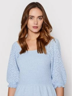 ONLY Γυναίκες Πλεκτά Φορέματα Φόρεμα υφασμάτινο Priscilla 15255613 Μπλε Regular Fit -Φτηνός Only Κατάστημα unnamed file 2592