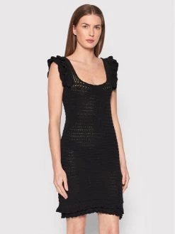 ONLY Γυναίκες Πλεκτά Φορέματα Φόρεμα υφασμάτινο June 15256571 Μαύρο Regular Fit