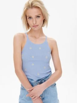 ONLY Γυναίκες Tops Τοπ Daiys 15256558 Μπλε Slim Fit -Φτηνός Only Κατάστημα unnamed file 2742
