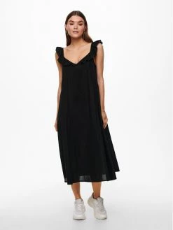 ONLY Γυναίκες Καλοκαιρινά Φορέματα Φόρεμα καλοκαιρινό Allie 15234582 Μαύρο Regular Fit