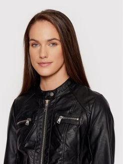 ONLY Γυναίκες Δερμάτινα Μπουφάν Μπουφάν από απομίμηση δέρματος Bandit 15081400 Μαύρο Regular Fit -Φτηνός Only Κατάστημα unnamed file 2873