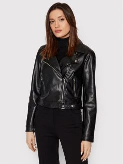 ONLY Γυναίκες Δερμάτινα Μπουφάν Μπουφάν από απομίμηση δέρματος Best 15238135 Μαύρο Regular Fit