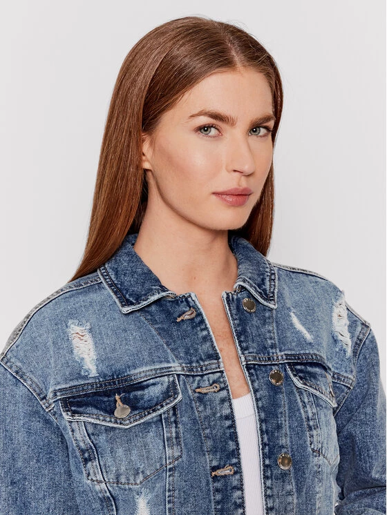 ONLY Γυναίκες Τζιν Μπουφάν Τζιν μπουφάν Malibu 15220545 Μπλε Regular Fit 6 ONLY Γυναίκες Τζιν Μπουφάν Τζιν μπουφάν Malibu 15220545 Μπλε Regular Fit - Image 4