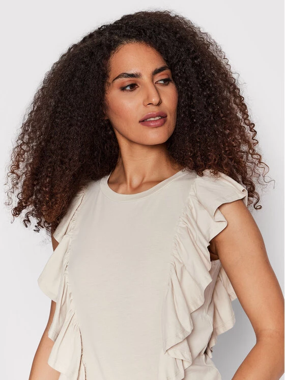 ONLY Γυναίκες Μπλουζάκια Μπλουζάκι Mara 15257785 Μπεζ Regular Fit 6 ONLY Γυναίκες Μπλουζάκια Μπλουζάκι Mara 15257785 Μπεζ Regular Fit - Image 4