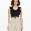 ONLY Γυναίκες Tops Τοπ Laila 15257542 Μαύρο Slim Fit