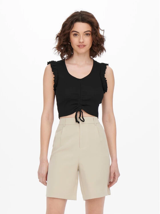 ONLY Γυναίκες Tops Τοπ Laila 15257542 Μαύρο Slim Fit 3 ONLY Γυναίκες Tops Τοπ Laila 15257542 Μαύρο Slim Fit