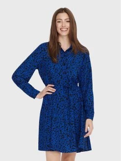 ONLY Γυναίκες Φορέματα σε Στυλ Πουκάμισο & Σεμιζιέ Φόρεμα πουκάμισο Cecilia 15275243 Σκούρο μπλε Regular Fit