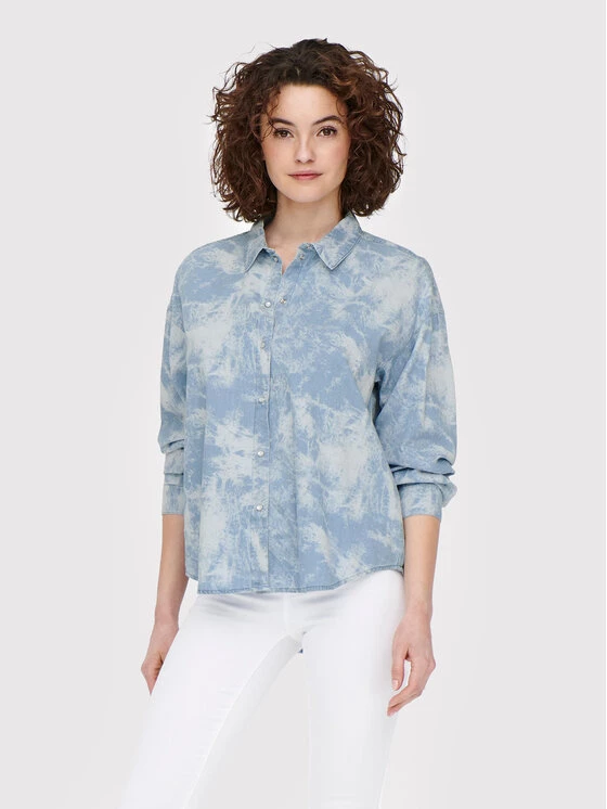 ONLY Γυναίκες Casual Πουκάμισα Πουκάμισο Averie 15257026 Μπλε Regular Fit 3 ONLY Γυναίκες Casual Πουκάμισα Πουκάμισο Averie 15257026 Μπλε Regular Fit