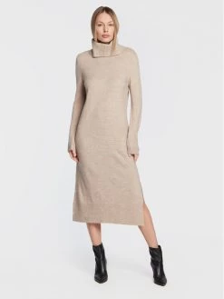 ONLY Γυναίκες Πλεκτά Φορέματα Φόρεμα υφασμάτινο Brandie 15214595 Μπεζ Regular Fit