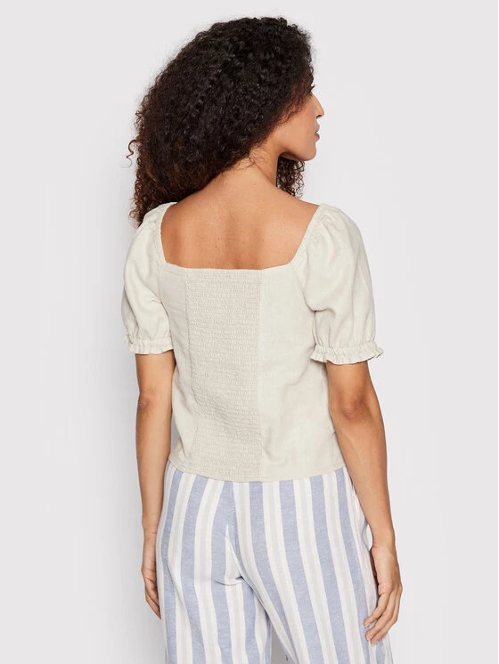 ONLY Γυναίκες Μπλουζάκια Μπλουζάκι Caro 15255164 Μπεζ Slim Fit 5 ONLY Γυναίκες Μπλουζάκια Μπλουζάκι Caro 15255164 Μπεζ Slim Fit - Image 3