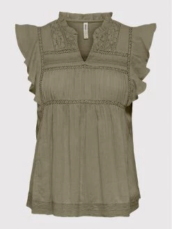 ONLY Γυναίκες Μπλουζάκια Μπλουζάκι Mille 15254824 Πράσινο Regular Fit