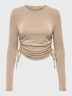 ONLY Γυναίκες Μπλουζάκια Μπλουζάκι Free 15273543 Μπεζ Slim Fit