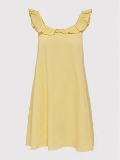 ONLY Γυναίκες Καλοκαιρινά Φορέματα Φόρεμα καλοκαιρινό Zora 15250012 Κίτρινο Regular Fit