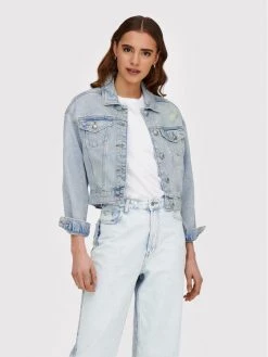 ONLY Γυναίκες Μεταβατικά Μπουφάν Τζιν μπουφάν Malibu 15244098 Μπλε Regular Fit