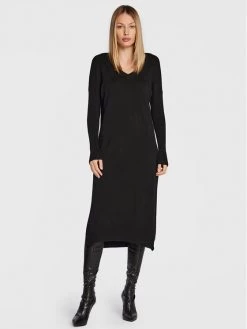 ONLY Γυναίκες Πλεκτά Φορέματα Φόρεμα υφασμάτινο Ibi 15259112 Μαύρο Regular Fit