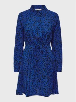 ONLY Γυναίκες Φορέματα σε Στυλ Πουκάμισο & Σεμιζιέ Φόρεμα πουκάμισο Cecilia 15275243 Σκούρο μπλε Regular Fit -Φτηνός Only Κατάστημα unnamed file 37