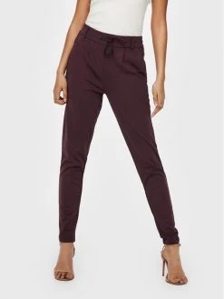 ONLY Γυναίκες Υφασμάτινα Παντελόνια Παντελόνι υφασμάτινο Poptrash 15115847 Μπορντό Regular Fit