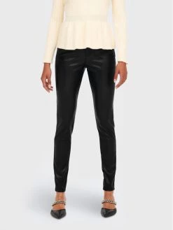 ONLY Γυναίκες Δερμάτινα Παντελόνια Παντελόνι από απομίμηση δέρματος Jessie 15265533 Μαύρο Slim Fit