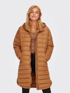 ONLY Γυναίκες Πουπουλένια Μπουφάν Μπουφάν πουπουλένιο Melody 15258420 Καφέ Regular Fit