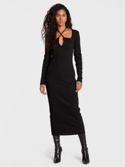 ONLY Γυναίκες Καθημερινά Φορέματα Φόρεμα καθημερινό Ina 15272740 Μαύρο Slim Fit