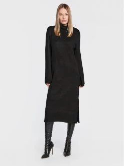 ONLY Γυναίκες Πλεκτά Φορέματα Φόρεμα υφασμάτινο Brandie 15214595 Μαύρο Regular Fit