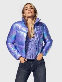 ONLY Γυναίκες Χειμωνιάτικα Μπουφάν Μπουφάν πουπουλένιο Celine 15261237 Μωβ Regular Fit