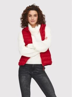 ONLY Γυναίκες Γιλέκα Γιλέκο New Tahoe 15205760 Κόκκινο Regular Fit