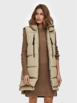 ONLY Γυναίκες Γιλέκα Γιλέκο Nora 15235033 Μπεζ Regular Fit