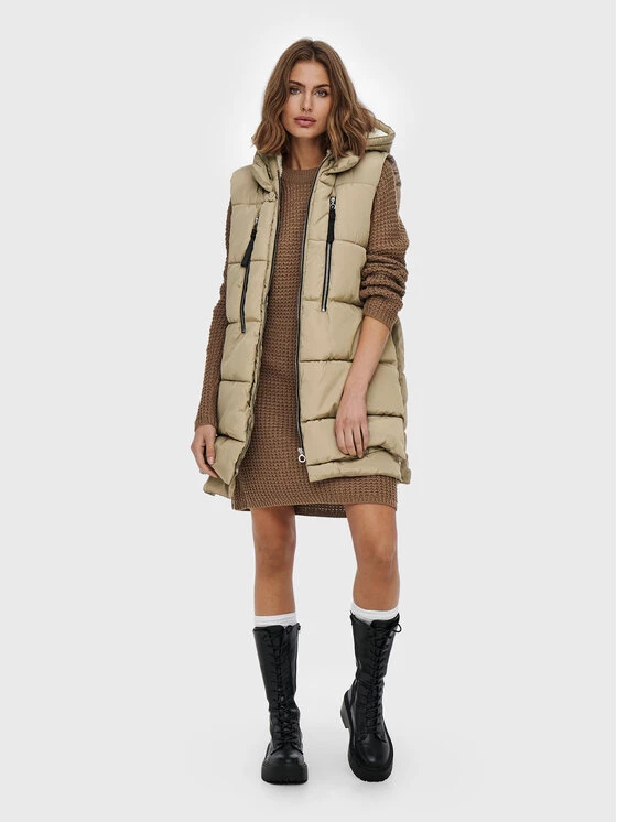 ONLY Γυναίκες Γιλέκα Γιλέκο Nora 15235033 Μπεζ Regular Fit 4 ONLY Γυναίκες Γιλέκα Γιλέκο Nora 15235033 Μπεζ Regular Fit - Image 2