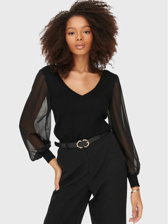 ONLY Γυναίκες Πουλόβερ Violetta 15259503 Μαύρο Regular Fit 6 ONLY Γυναίκες Πουλόβερ Violetta 15259503 Μαύρο Regular Fit - Image 4