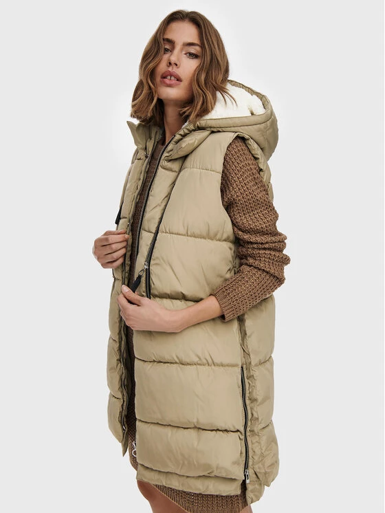 ONLY Γυναίκες Γιλέκα Γιλέκο Nora 15235033 Μπεζ Regular Fit 6 ONLY Γυναίκες Γιλέκα Γιλέκο Nora 15235033 Μπεζ Regular Fit - Image 4
