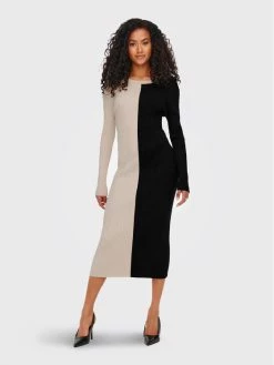 ONLY Γυναίκες Πλεκτά Φορέματα Φόρεμα υφασμάτινο Block 15259574 Έγχρωμο Slim Fit