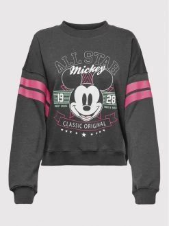 ONLY Γυναίκες Μπλούζες Μπλούζα Mickey Mouse 15272197 Γκρι Relaxed Fit