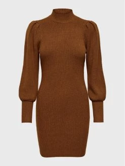 ONLY Γυναίκες Πλεκτά Φορέματα Φόρεμα υφασμάτινο Katia 15232502 Καφέ Slim Fit -Φτηνός Only Κατάστημα unnamed file 974